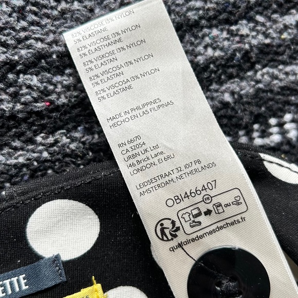 Maeve The Colette Black and White Polka Dot Wide Leg High Waist Stretch Pants - Picture 11 of 13